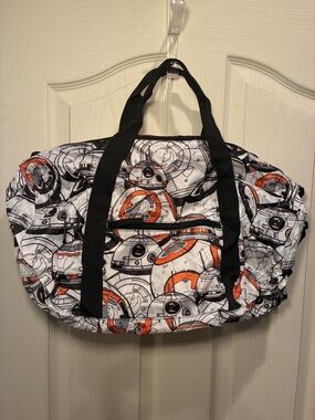 BB-8 Pattern Black & White Travel Duffel Bag
